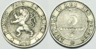 Belgium 5 Centimes French titles key date coin in high grade -