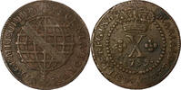 Brazil Ten Reis Ruler, Maria I, widow, 1786-1816. -