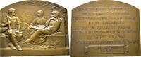 Frankreich Bronzeplakette Von F. Rasumǹy auf die Gewerkschaftskammer der Heizungsbauer Paris. -