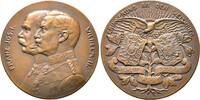 Erster Weltkrieg Bronzemedaille Von B.H. Mayer, auf das Waffenbündnis zwischen Deutschland und Österreich. -