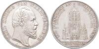 Württemberg Karl 1864-1891. Ulmer Münster. Ohne Randschrift. Doppelter Vereinstaler 1871. Prooflike, kl. Kratzer, vorzüglich-Stempelglanz