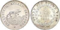 Anhalt Bernburg Alexander Carl 1834-1863. 1/6 Taler 1862 A. Prachtexemplar. Fast Stempelglanz