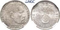Drittes Reich 2 Mark Paul von Hindenburg. -