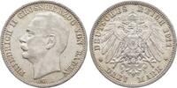 Baden 3 Mark 1911. Friedrich II. 1907-1918. H&uuml;bsche Patina, winz. Randfe... 45,00 EUR  Excl. 9,00 EUR Verzending