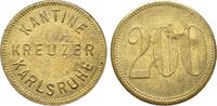 Deutschland / Kreuzer Karlsruhe 200 Pfennig Auslandseinsätze der deutschen Kriegsflotte. Messing Kantine Marke. -