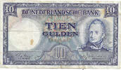 10 Gulden 1949 Netherlands Willem I / Molen VF