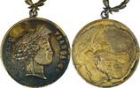 France Historical medal République Française – Allegorical Portrait (Marianne) and Flying Dove -
