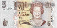 Fiji 5 Dollars Queen Elizabeth II -