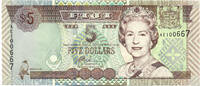 Fiji 5 Dollars Queen Elizabeth II -