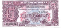 British Armed Forces One Pound 2nd Series - Watermarked paper - Scare -