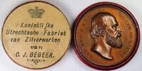 Netherlands Historical medal King Willem III - 70th Anniversary - Begeer - with original box -