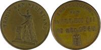 Netherlands Historical medal Inauguration of Willem III with an image of Willem I -