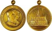 Belgium Historical medal Leopold II & Marie Henriette of Austria - Communal Festivities Schaerbeek Fisch -