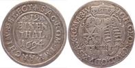 Sachsen 1/12 Taler Johann Georg IV. 1691-1694 -