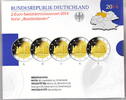 Deutschland 5 x 2 Euro 5 x 2 Euro Gedenkmünzenset 2014, Niedersachsen, Michaeliskirche Hildeshei -