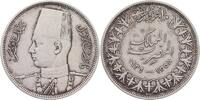 Ägypten 10 Piaster Silber Farouk II. 1936-1952 -