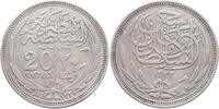 Ägypten 20 Piaster Silber Hussein Kamil (AH 1332-1335) 1914-1917 -