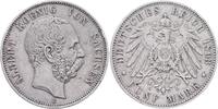 Sachsen 5 Mark Albert 1873-1902 -