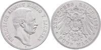 Sachsen 5 Mark 1907 E Friedrich August III. 1904-1918 sehr schön+, kl. RF 53,00 EUR  plus 16,99 EUR verzending