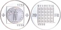 Schweiz 20 Franken Silber 200 Jahre Helvetische Republik -