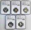 USSR Pt150R USSR RUSSIA 1980 MOSCOW OLYMPIC PLATINUM SET (5 COINS) PROOF 70 TOP POP -