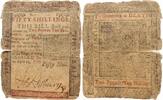 Vereinigte Staaten von Amerika / USA 50 Shilling 25.4.1759 stark gebraucht 270,00 EUR  Excl. 11,00 EUR Verzending