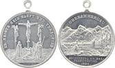 Wallfahrt (deutschsprachig:A, CH, CZ, H, I, F) imm Zinn-Medaille (unsigniert) Oberammergau, Passionsspielort -