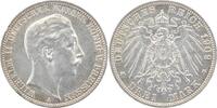 Preussen 3 Mark 1909 A Wilhelm II. 1888-1918. Vs. Kr., ss+ / vorzüglich 29,00 EUR  Excl. 5,00 EUR Verzending