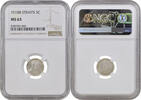 5 cents Straits Settlements 5 cents 1910 B, NGC MS63, King Edward VII (1902 - 1910) -