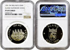 100 markkaa Finland 100 markkaa 1991, NGC PF69 CAMEO, 70th An. - Autonomy of Aland Top Pop -