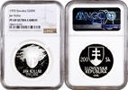 200 korun Slovakia 200 korun 1993, NGC PF69 UC, 200th Ann. - Birth of Jan Kollar Top Pop -