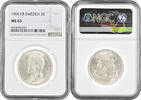 2 kronor Sweden 2 kronor 1904 EB, NGC MS63, King Oscar II (1873 - 1907) -