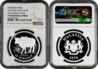 15 ringgit Malaysia 15 ringgit 1976, NGC PF68 UC, World Wildlife Conservation - Malaysian Gaur -