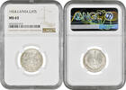 1 lats Latvia 1 lats 1924, NGC MS63, First Republic (1922 - 1940) -