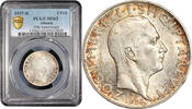2 franga ari Albania 2 franga ari 1937, PCGS MS62, 25th Anniversary - Independence -