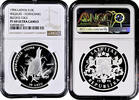 10 latu Latvia 10 latu 1996, NGC PF69 UC, Endangered Animals - Corn Crake -