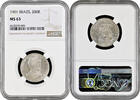 200 reis Brazil 200 reis 1901, NGC MS63, First Republic (1889 - 1942) -