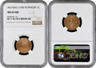 1 centesimo Somalia 1 centesimo 1950, NGC MS65 RD, UN trust territory under Italian administration (1950 - 1960) -