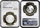 100 pesos Mexico 100 pesos 2012 Mo, NGC PL68, Second Empire, 1 Peso 1866 -