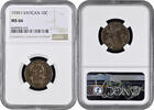10 centesimi Vatican City 10 centesimi 1939, NGC MS66, Pope Pius XII (1939 - 1958) Top Pop 3/0 -