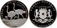 10.000 shillings Somalia 10.000 shillings 1998, PROOF, Fauna of Africa - Ostriches -