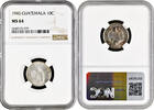 10 centavos Guatemala 10 centavos 1945, NGC MS64, Republic of Guatemala (1925 - 1948) -