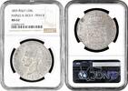 120 grana Naples 120 grana 1859, NGC MS62, King Francis II (1859 - 1860) silver coin -