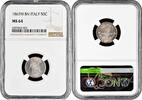 50 centesimi Italy 50 centesimi 1867 M BN, NGC MS64, Vittorio Emanuele II (1861 - 1878) -