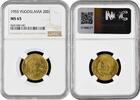 20 dinara Yugoslavia 20 dinara 1955, NGC MS65, Socialist Yugoslavia (1945 - 1992) -