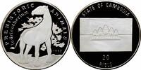 20 riels Cambodia 20 riels 1993, PROOF, Prehistoric Animals - Indricotherium -