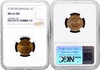 1 centavo Nicaragua 1 centavo 1938, NGC MS65 RB, Cordoba (1912 - 1990) Pop 3/1 -