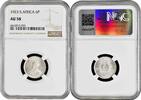 6 pence South Africa 6 pence 1923, NGC AU58, King George V (1923 - 1936) silver coin -