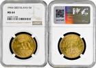 5 kroner Greenland 5 kroner 1944, NGC MS64, Danish colony (1926 - 1964) -