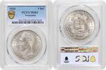 5 bolivares Venezuela 5 bolivares 1935, PCGS MS63, United States of Venezuela (1879-1952) -